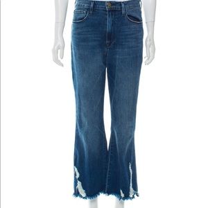 Frame High rise flared jeans.